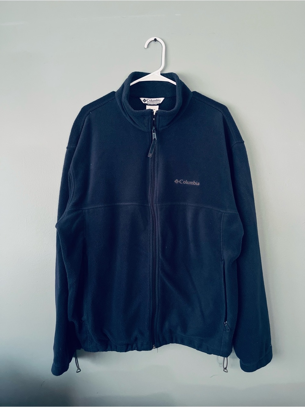 Columbia Men’s Black Full-Zip Fleece Jacket - Lightweight Shirt Jacket